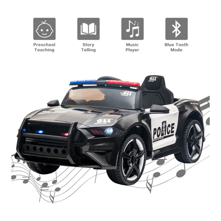 Ride On Police Squad Cop Kids Electric Car 12V