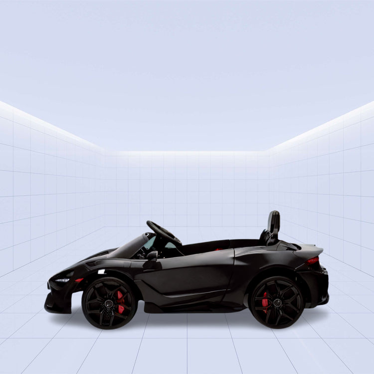 12V McLaren 765LT Licensed 12V Kids Electric Ride-On Car with Remote Control (BLACK)
