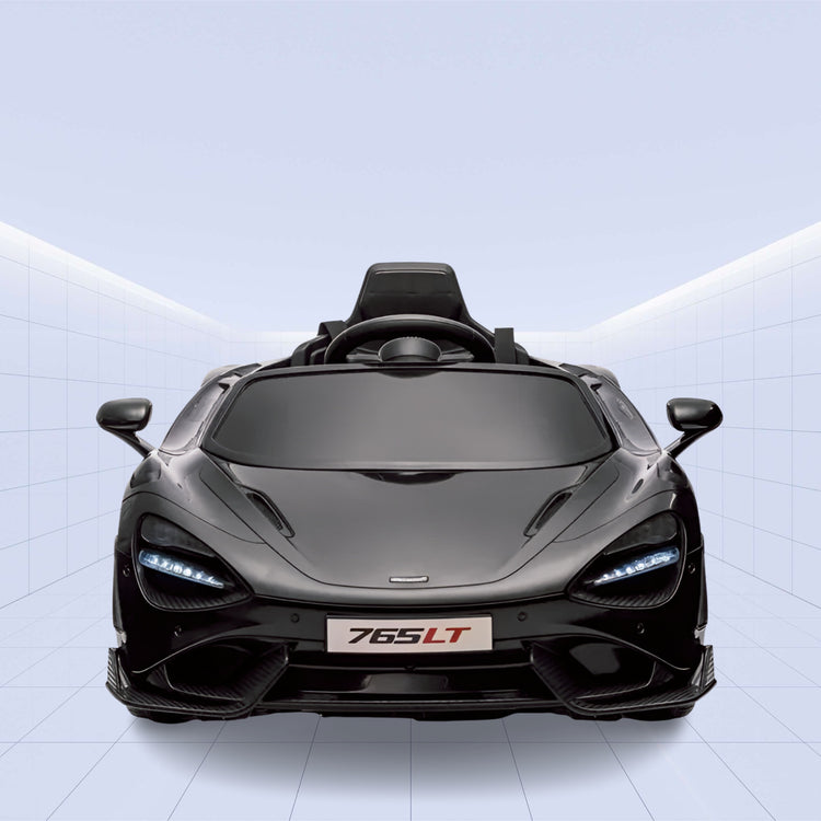 12V McLaren 765LT Licensed 12V Kids Electric Ride-On Car with Remote Control (BLACK)