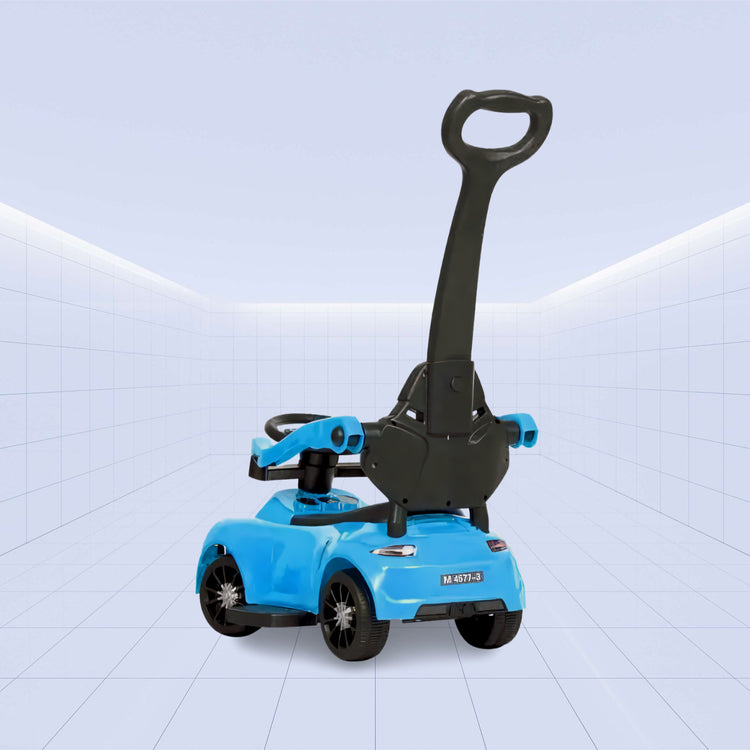 Turbo Tykes 3-in-1 Push Car: The Ultimate Ride for Little Drivers (BLUE)