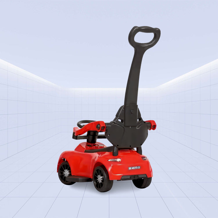 Turbo Tykes 3-in-1 Push Car: The Ultimate Ride for Little Drivers (RED)