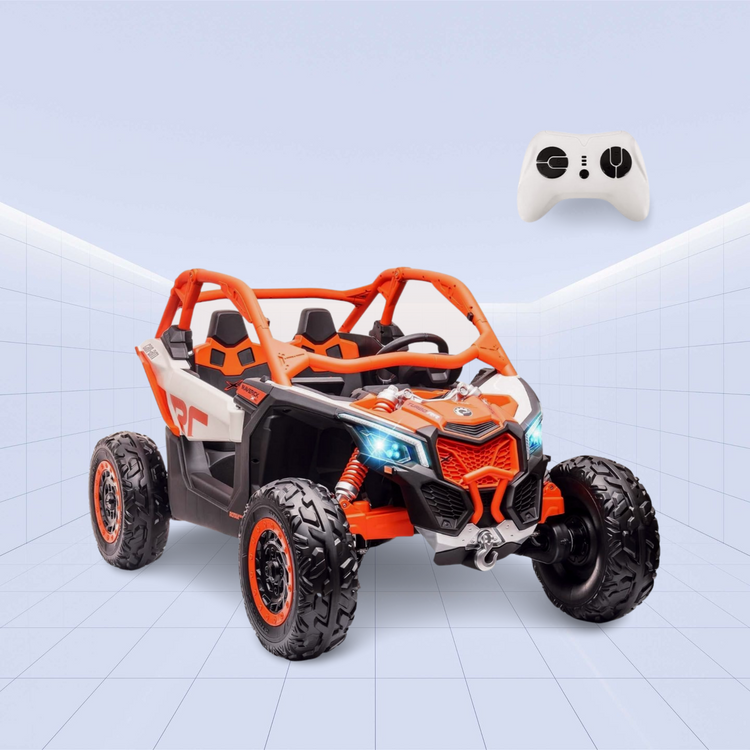 LX Performance Can-Am Maverick 4WD Edition – 2-Seater Kids Ride-on Buggy (Orange)