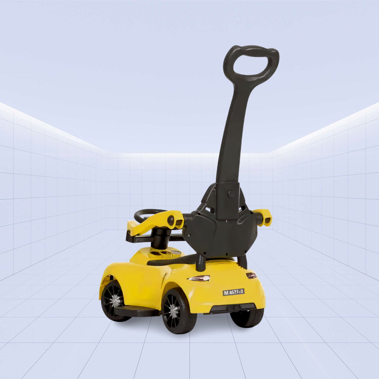 Turbo Tykes 3-in-1 Push Car: The Ultimate Ride for Little Drivers (YELLOW)