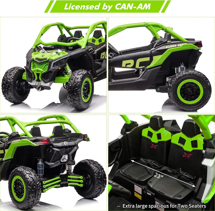 LX Performance Can-Am Maverick 4WD Edition – 2-Seater Kids Ride-on Buggy (Green)