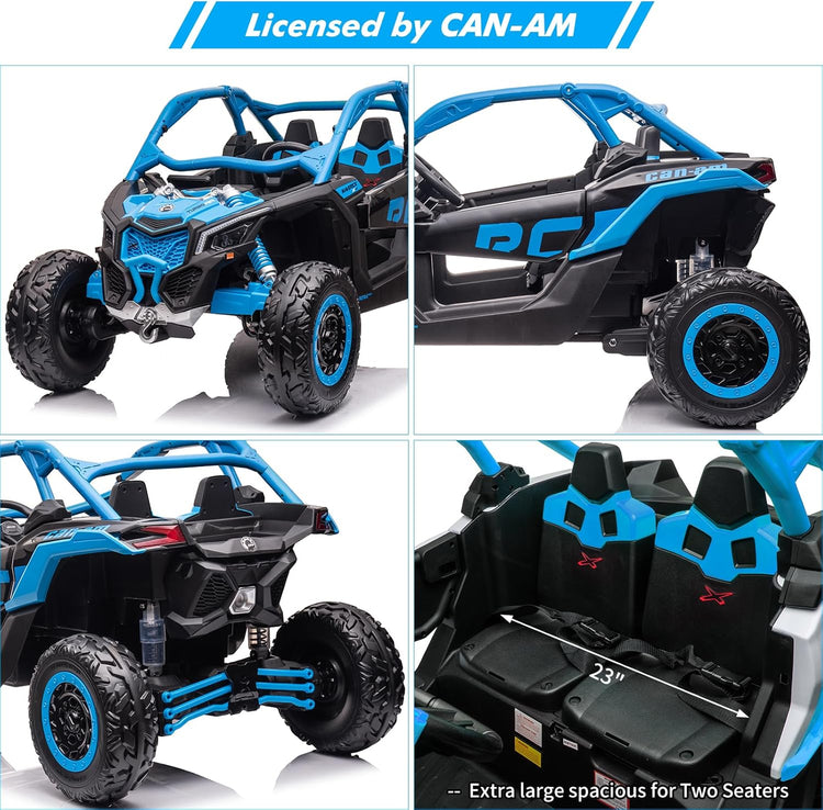 LX Performance Can-Am Maverick 4WD Edition – 2-Seater Kids Ride-on Buggy (Blue)