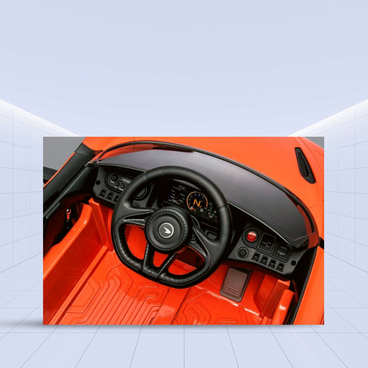 McLaren 765 LT 12V 4x Wheel Ride on Toys for Kids (ORANGE)