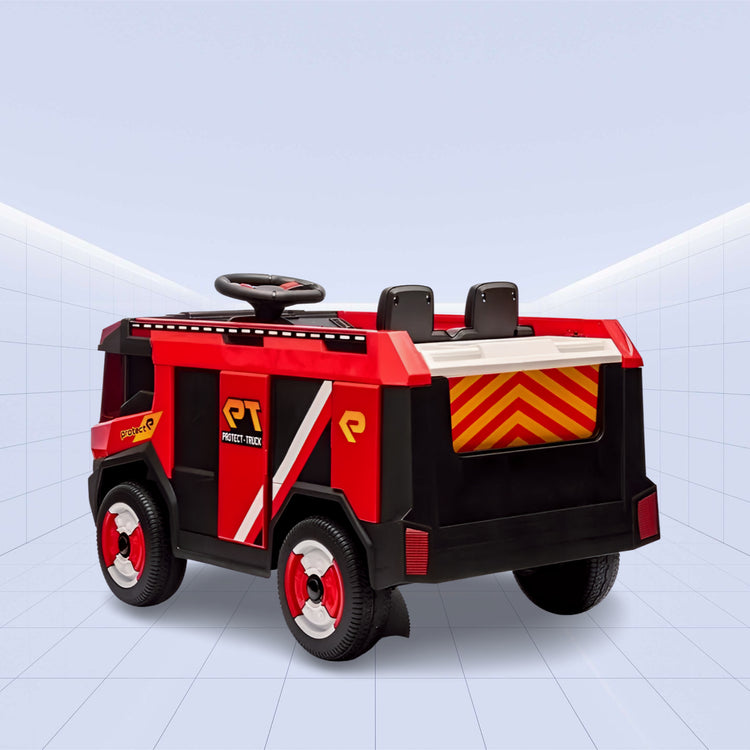 12V "Protect-X9 Ride-On Fire Truck: A Bold and Stylish Adventure" (RED)