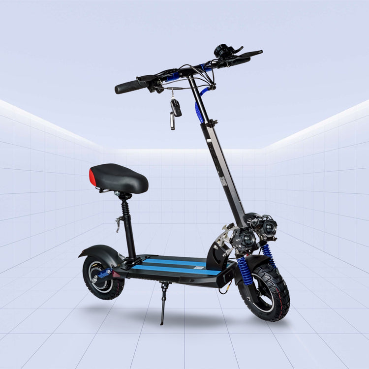 High-Performance 11-Inch Off-Road Electric Scooter with Dual Motor and Foldable Design 48V (BLUE)