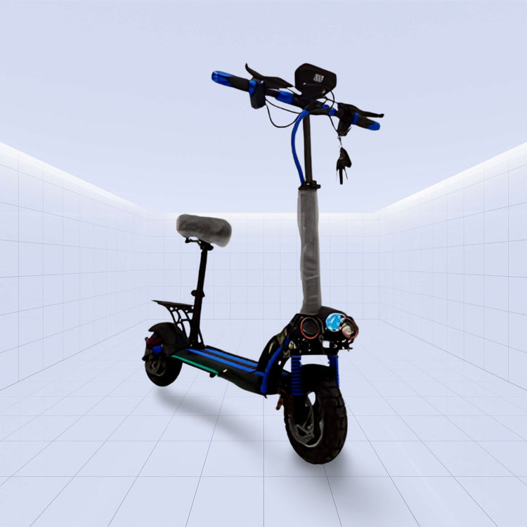 High-Performance 11-Inch Off-Road Electric Scooter with Dual Motor and Foldable Design 48V (BLUE)