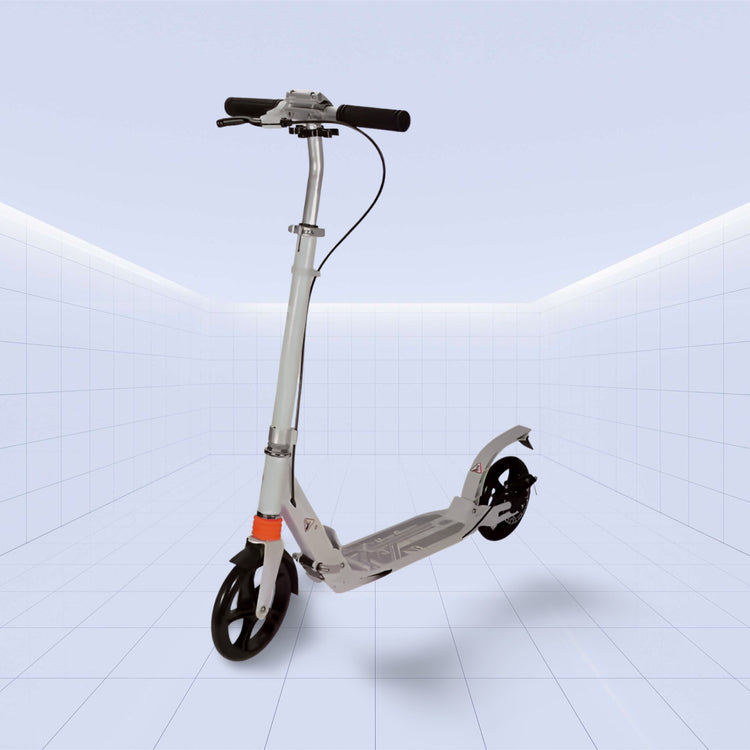 Lightweight Foldable Kids' Kick Scooter with Adjustable Handlebar (WHITE)