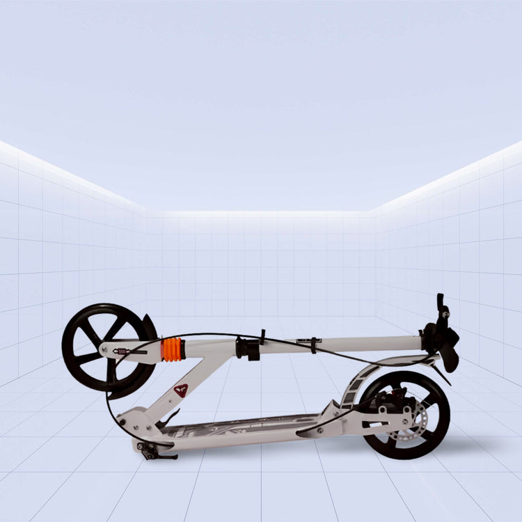 Lightweight Foldable Kids' Kick Scooter with Adjustable Handlebar (WHITE)
