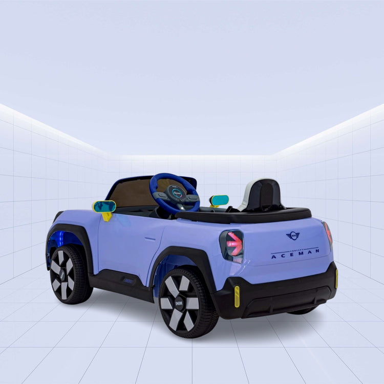 12V "Futuristic Mini Aceman Ride-On Car with LED & Music!"(PURPLE)