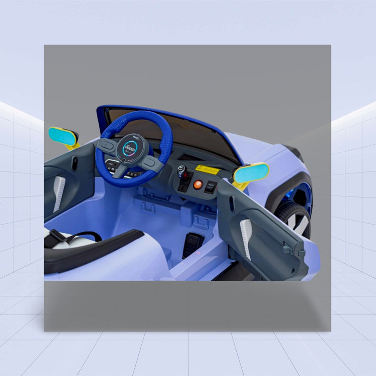 12V "Futuristic Mini Aceman Ride-On Car with LED & Music!"(PURPLE)