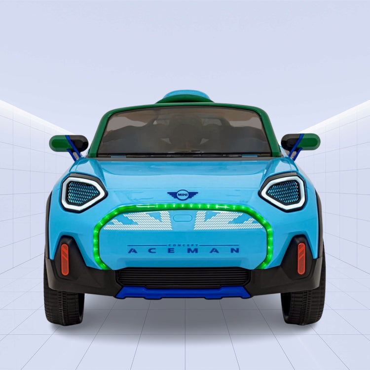 12V "Futuristic Mini Aceman Ride-On Car with LED & Music!"(BLUE)