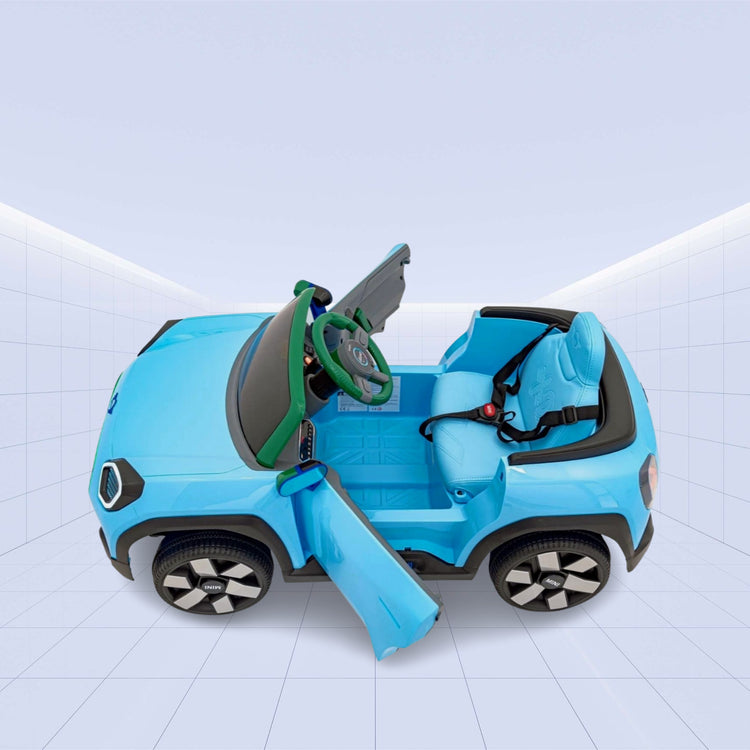 12V "Futuristic Mini Aceman Ride-On Car with LED & Music!"(BLUE)