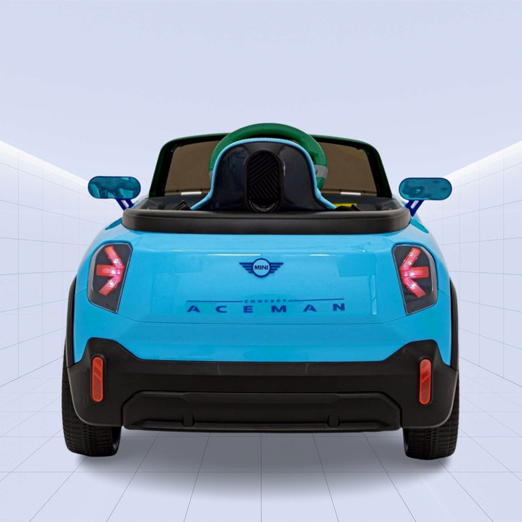 12V "Futuristic Mini Aceman Ride-On Car with LED & Music!"(BLUE)