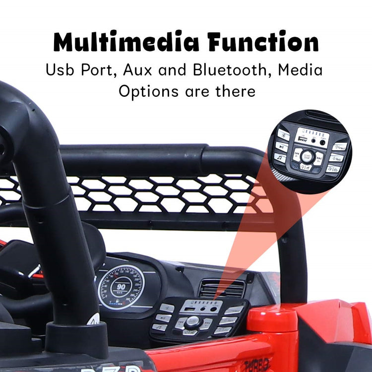 "Tiny Off-Roader – 4x4 Kids Electric Jeep with Remote Control (RED)