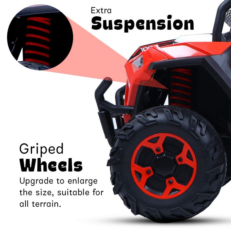 "Tiny Off-Roader – 4x4 Kids Electric Jeep with Remote Control (RED)