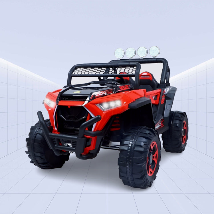 "Tiny Off-Roader – 4x4 Kids Electric Jeep with Remote Control (RED)