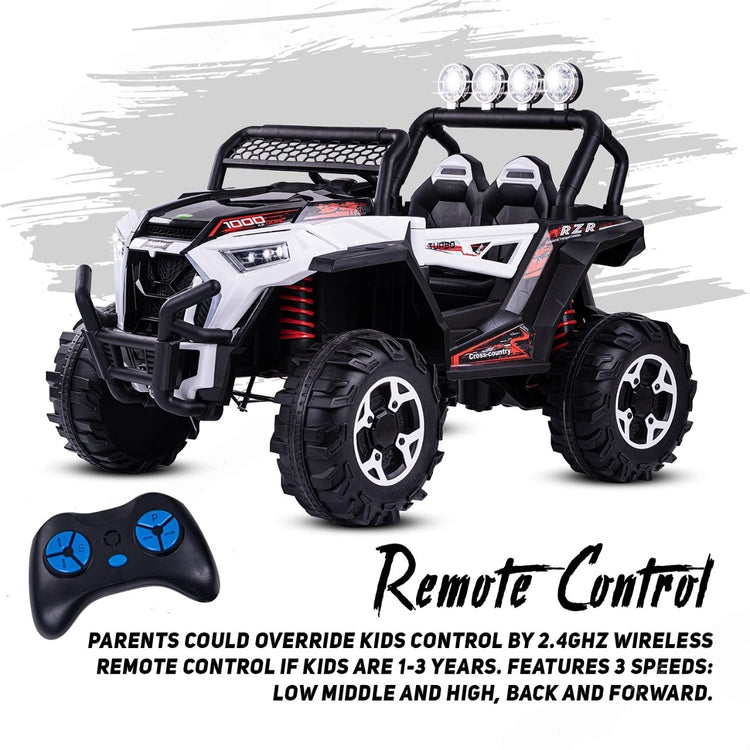 "Tiny Off-Roader – 4x4 Kids Electric Jeep with Remote Control (WHITE)
