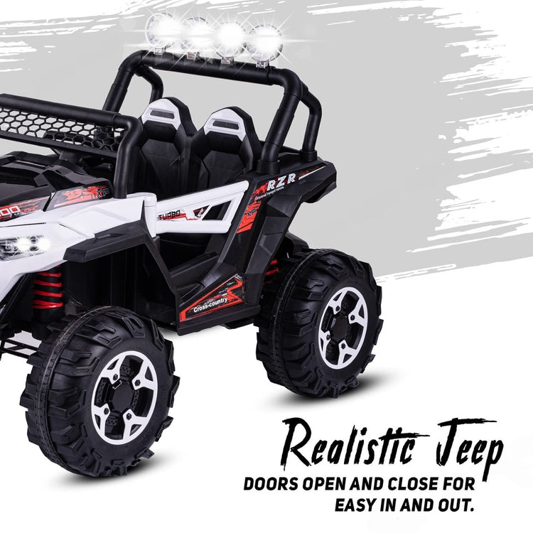 "Tiny Off-Roader – 4x4 Kids Electric Jeep with Remote Control (WHITE)