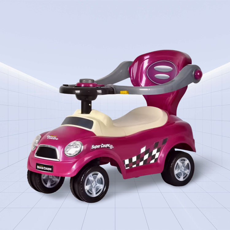 Kiddie Kart: Fun and Safe 3-in-1 Push Car With Canopy Electric Ride-On For Toddlers! (PURPLE)