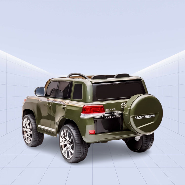 "Toyota Land Cruiser 12V Kids Electric Ride-On SUV – Luxury and Adventure in One"(GREEN)