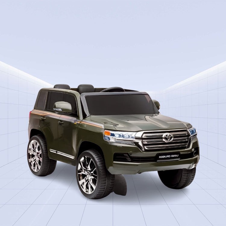 "Toyota Land Cruiser 12V Kids Electric Ride-On SUV – Luxury and Adventure in One"(GREEN)