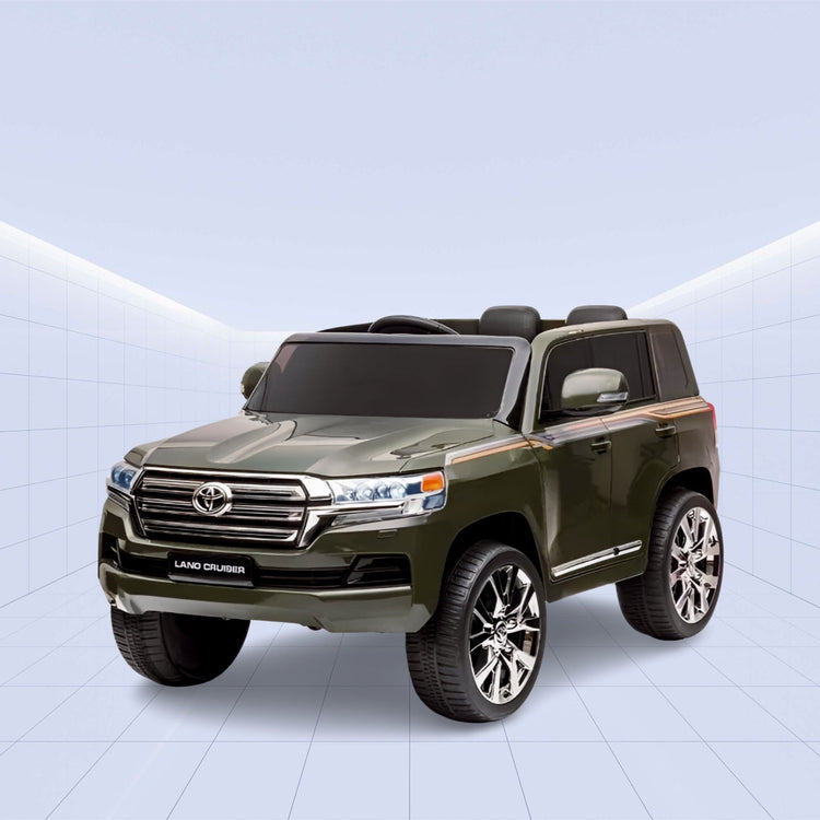 "Toyota Land Cruiser 12V Kids Electric Ride-On SUV – Luxury and Adventure in One"(GREEN)