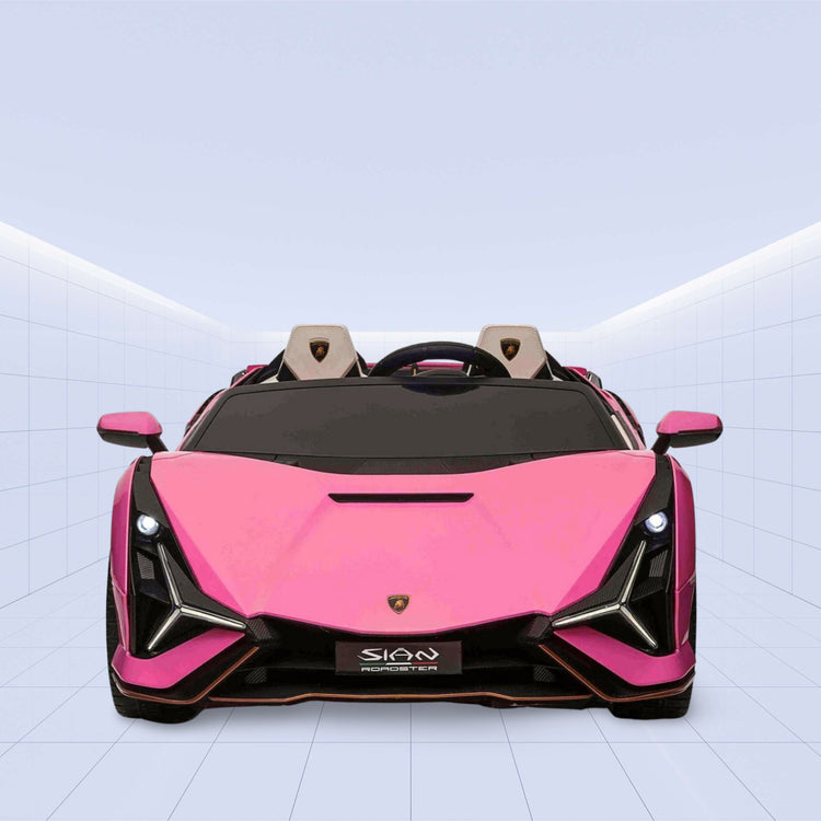 Ride in Style: 12V Lamborghini Sian 2-Seater Electric Car for Kids Ride on (PINK)