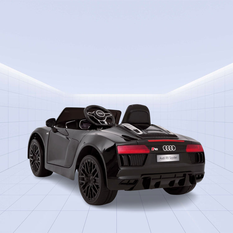 Sporty Kids Ride-On Car: Audi R8 Spyder with Remote Control 12V (BLACK)