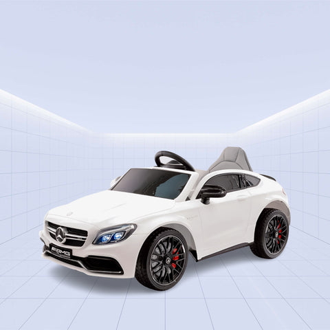 Mercedes Kids 12V Electric Ride on Car C63 AMG (WHITE)