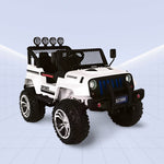 12v Off-Road Adventure Ride-On Jeep for Kids (White) Edition