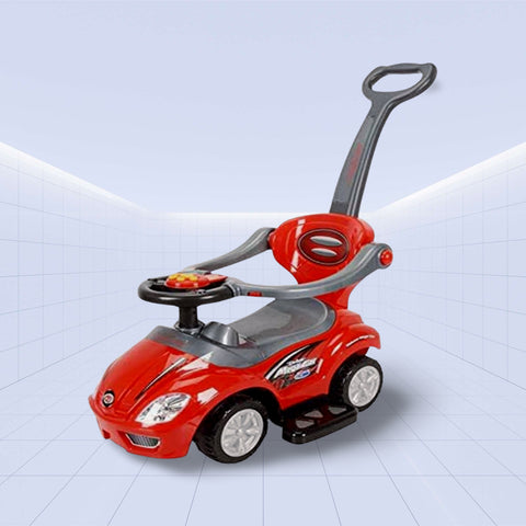 Kids Ride Push Car Kids Ride Push Car Kids Ride Push Car Kids Ride-On Push Car 3 In 1 Toddler Wagon Outdoor Stroller (RED)