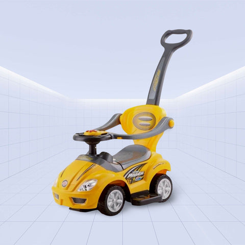 Kids Ride Push Car Kids Ride Push Car Kids Ride Push Car Kids Ride-On Push Car 3 In 1 Toddler Wagon Outdoor Stroller (YELLOW)