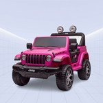 Jeep Wrangler Rubicon Kids Ride-On Car - 12V Electric Toy with 4 Motors (Pink)