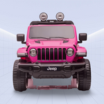 Jeep Wrangler Rubicon Kids Ride-On Car - 12V Electric Toy with 4 Motors (Pink)
