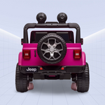 Jeep Wrangler Rubicon Kids Ride-On Car - 12V Electric Toy with 4 Motors (Pink)