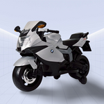 Licensed BMW K1300 S Kids Electric Ride-On Motorcycle with Realistic Features (White)
