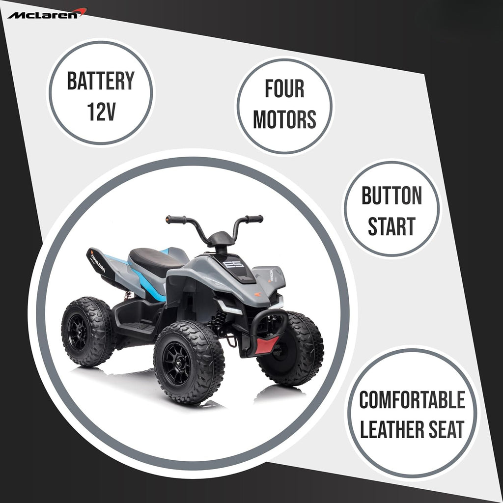 McLaren-Inspired Kids' Electric Ride-On Quad Bike – The Perfect Blend of Style and Fun (Blue)