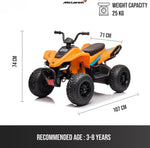 McLaren-Inspired Kids' Electric Ride-On Quad Bike – The Perfect Blend of Style and Fun (Orange)