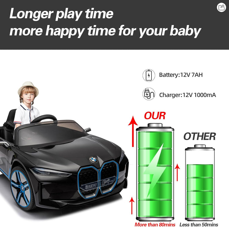Licensed BMW i4 12V Childrens Ride-on Car (Black)