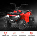 Kids' Electric Ride-On Quad Bike - 12V Battery Powered ATV for Young Adventurers (Red)