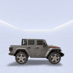 Jeep Wrangler Rubicon 12V Kids Ride-On Car – The Ultimate Off-Road Adventure Vehicle for Young Explorers (Grey)