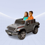 Jeep Wrangler Rubicon 12V Kids Ride-On Car – The Ultimate Off-Road Adventure Vehicle for Young Explorers (Grey)
