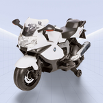 Licensed BMW K1300 S Kids Electric Ride-On Motorcycle with Realistic Features (White)