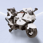 Licensed BMW K1300 S Kids Electric Ride-On Motorcycle with Realistic Features (White)