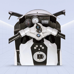 Licensed BMW K1300 S Kids Electric Ride-On Motorcycle with Realistic Features (White)