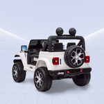 Jeep Wrangler Rubicon Kids Ride-On Car - 12V Electric Toy with 4 Motors (White)