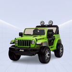 Jeep Wrangler Rubicon Kids Ride-On Car - 12V Electric Toy with 4 Motors (Green)